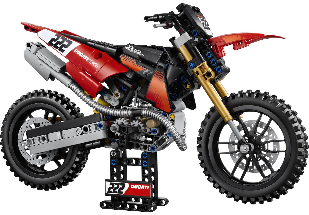 Конструктор LEGO Technic Мотоцикл Ducati Desmo450 MX Factory 42238, деталей 457 шт