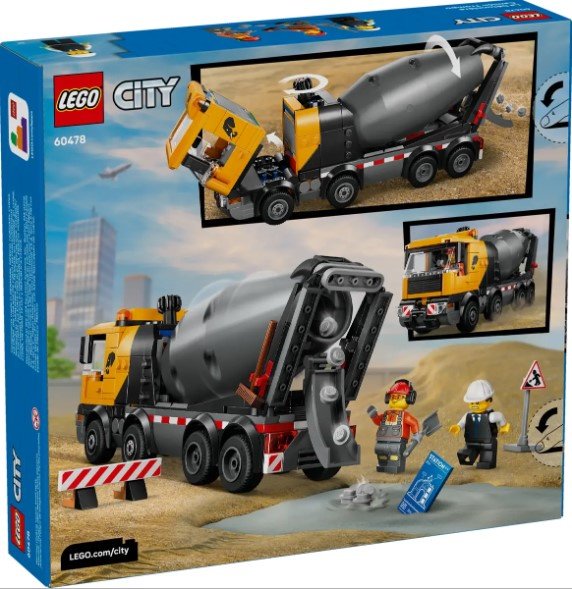 Конструктор LEGO City Бетономешалка 60478, деталей 371 шт купить,30090