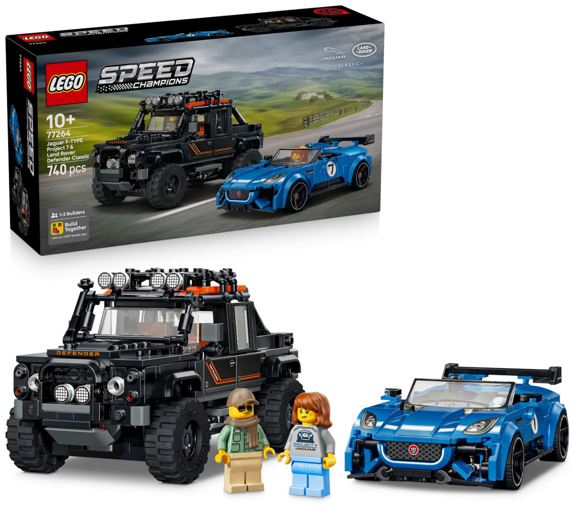 Конструктор LEGO Speed Champions Jaguar Project 7 77264, деталей 740 шт