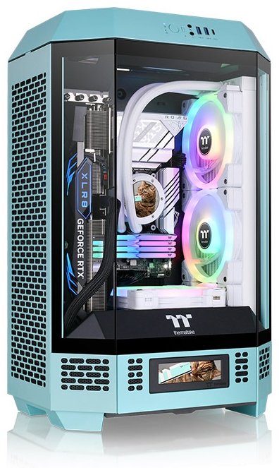 Корпус Thermaltake The Tower 300 CA-1Y4-00SBWN-00 бирюзовый купить,NaN
