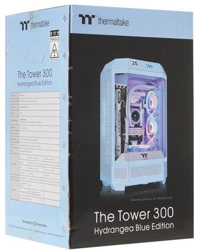 Корпус Thermaltake The Tower 300 Hydrangea Blue (CA-1Y4-00SFWN-00) голубой купить,NaN