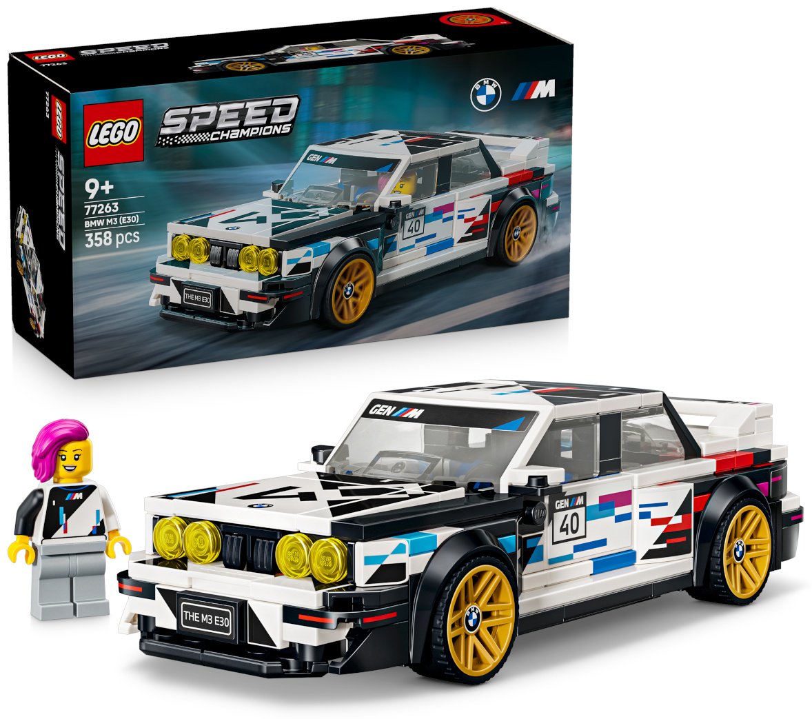 Конструктор LEGO Speed Champions BMW M3 (E30) 77263, деталей 358 шт