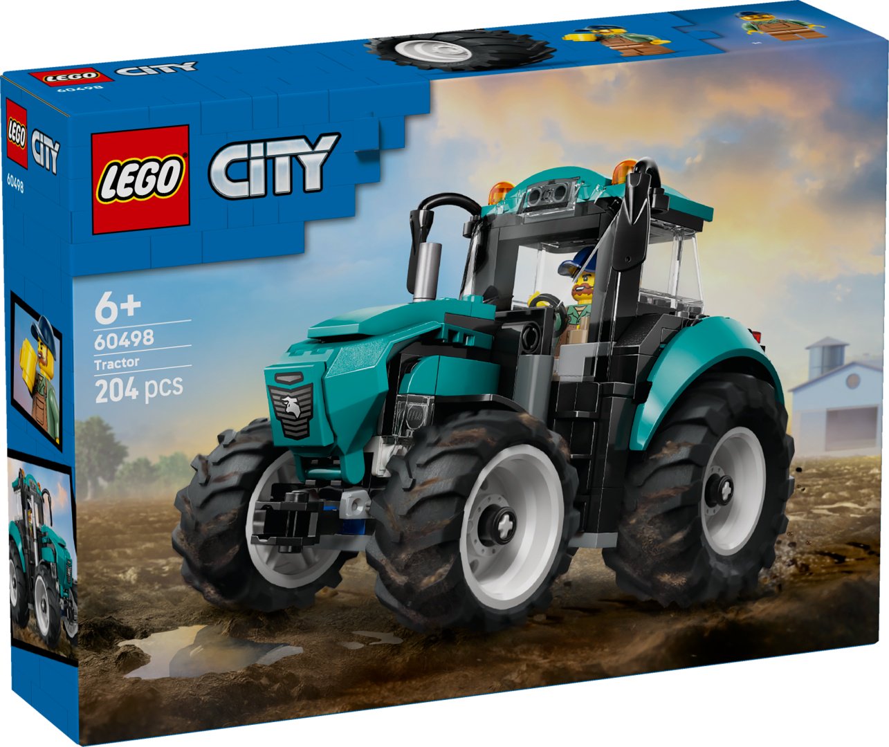Конструктор LEGO City Трактор 60498, деталей 204 шт