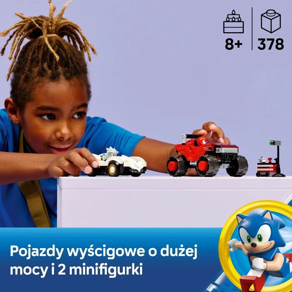 Конструктор LEGO Соник Автомобиль Сильвера против монстр-трака Наклса 77118, деталей 378 шт купить,NaN
