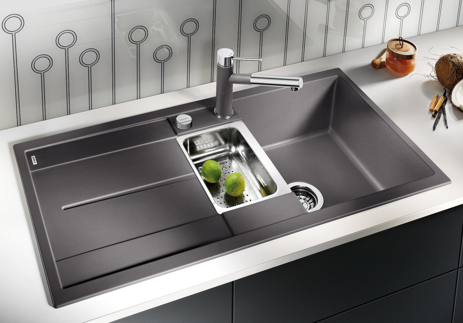 Кухонная мойка Blanco Metra 6 S 100х50х19 см, искусственный гранит, тон антрацит купить,NaN