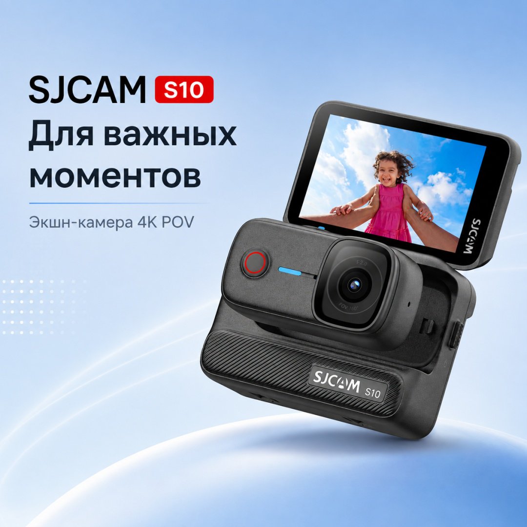 Экшн-камера SJCAM S10 черный