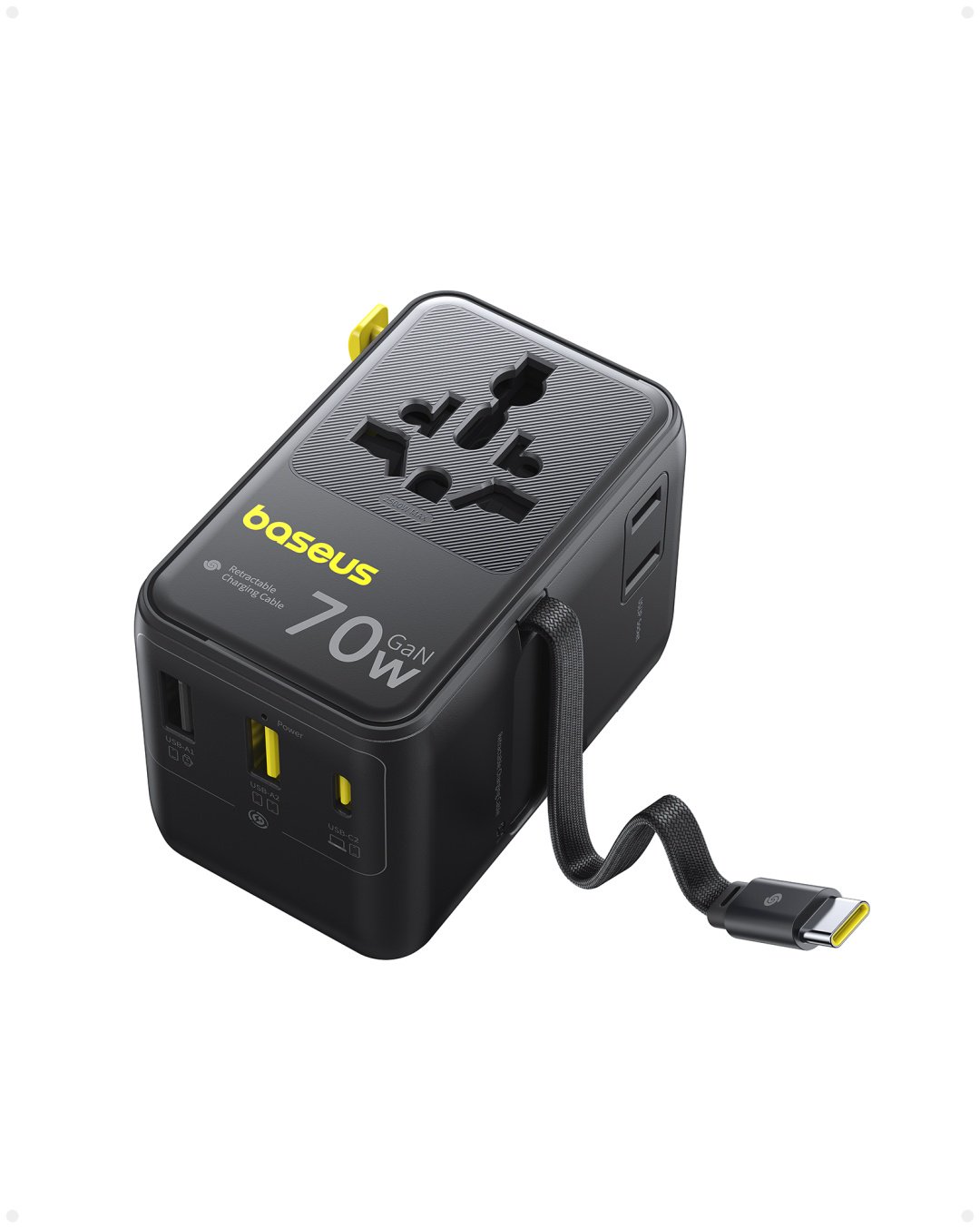 Зарядное устройство Baseus Travel Adapter EnerCore CG11 USB Type-C, USB Type-A 70 Вт черный