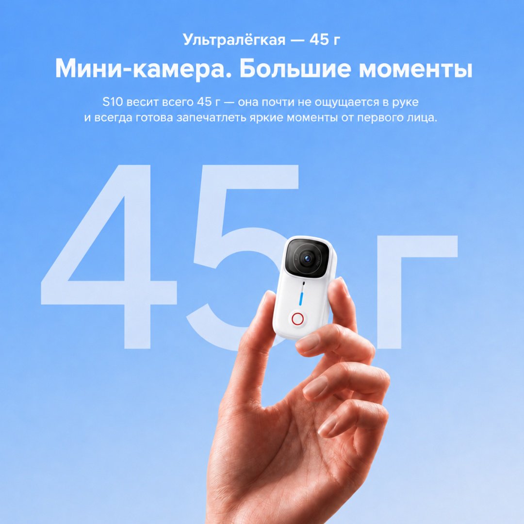 Экшн-камера SJCAM S10 белый