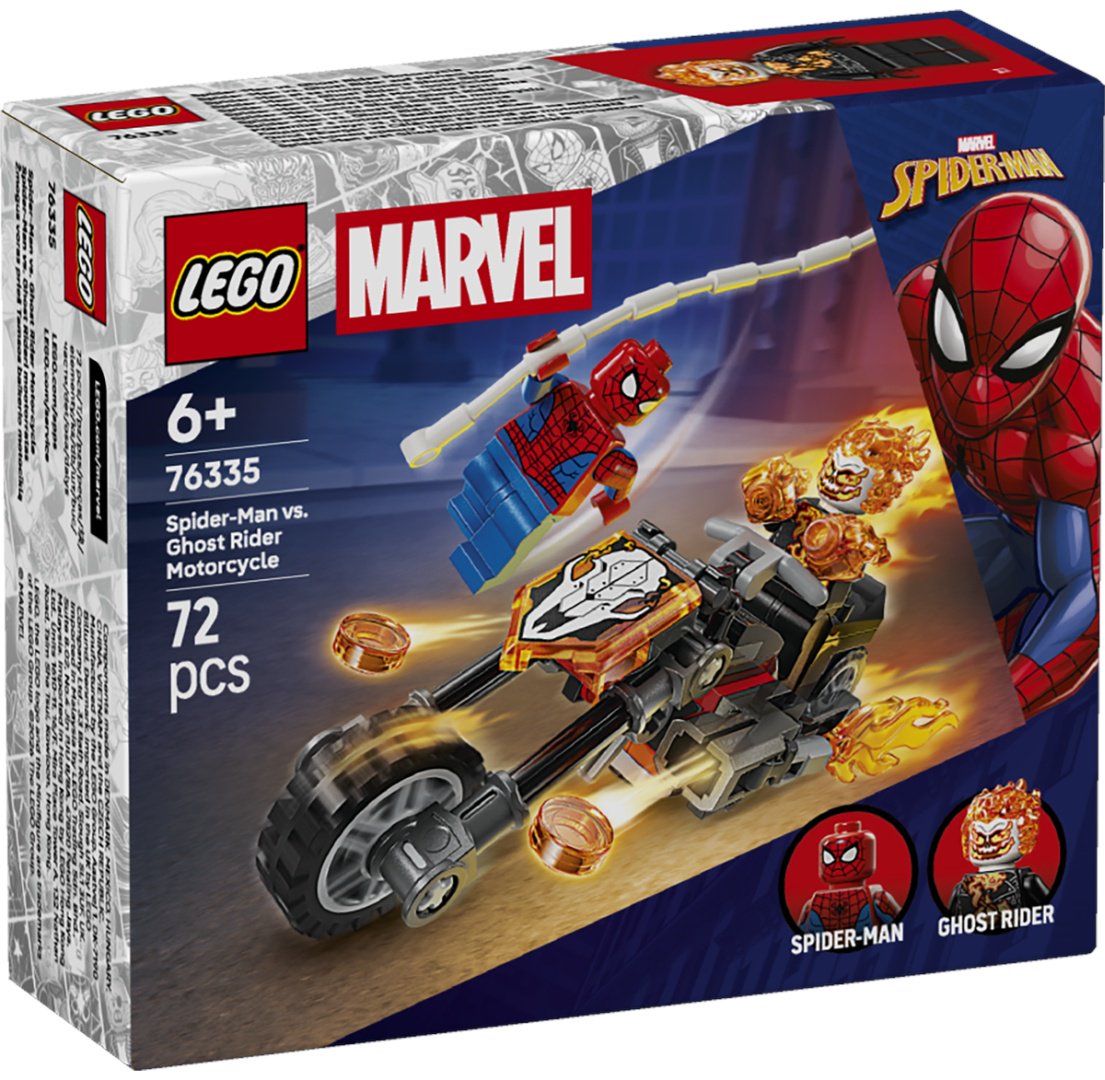 Конструктор LEGO Мотоцикл Человека-паука против Призрачного гонщика 76335, деталей 72 шт купить,NaN