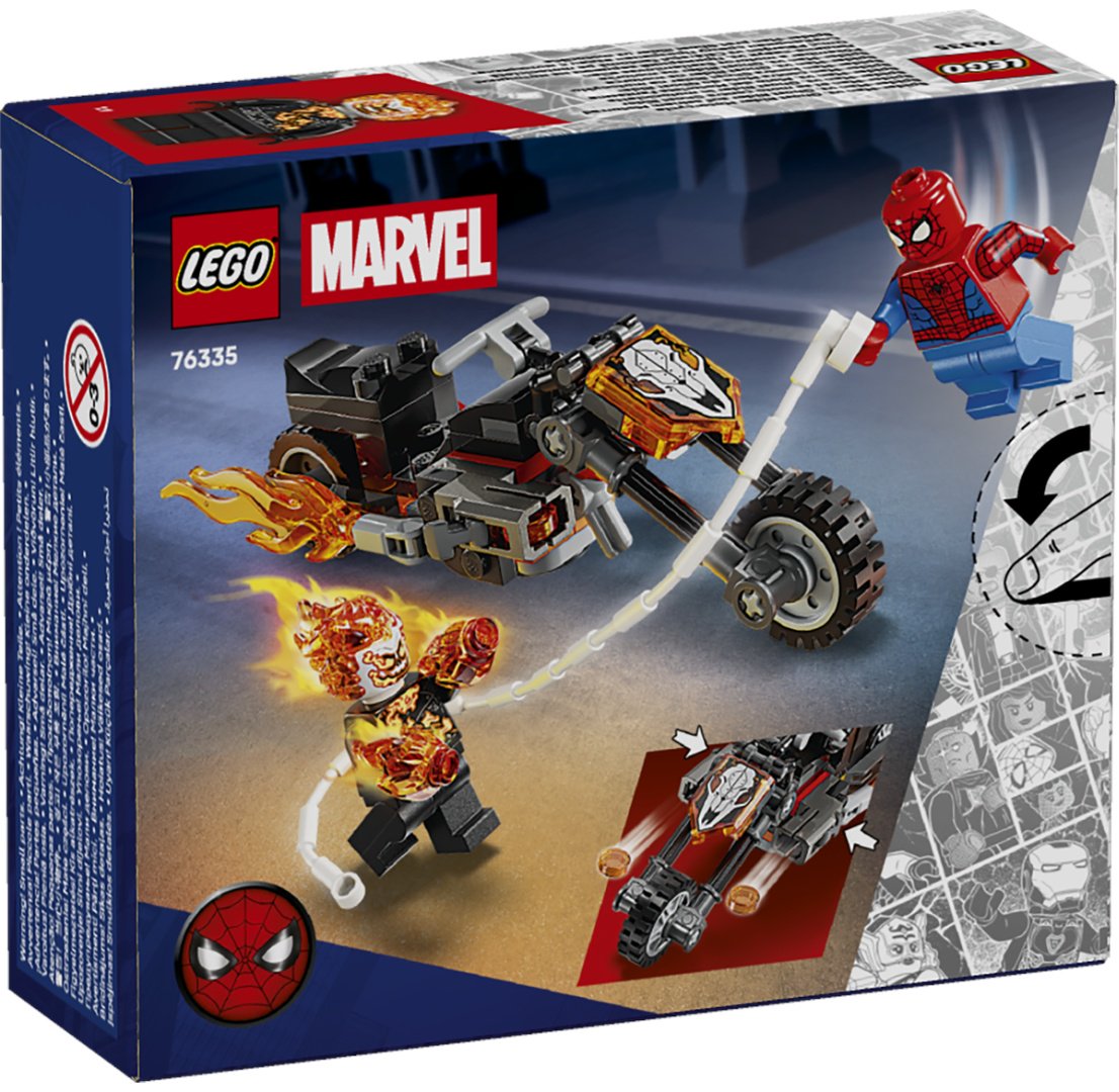 Конструктор LEGO Мотоцикл Человека-паука против Призрачного гонщика 76335, деталей 72 шт купить,NaN