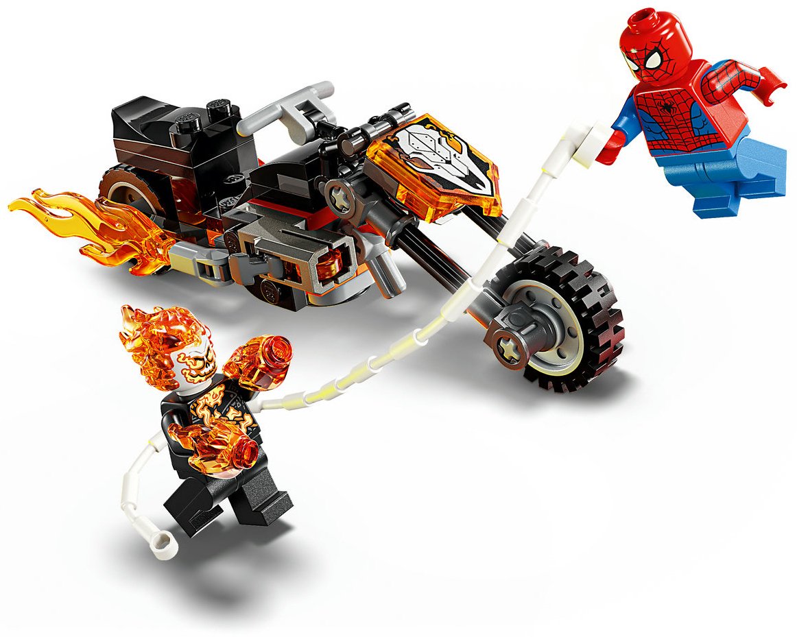 Конструктор LEGO Мотоцикл Человека-паука против Призрачного гонщика 76335, деталей 72 шт купить,NaN
