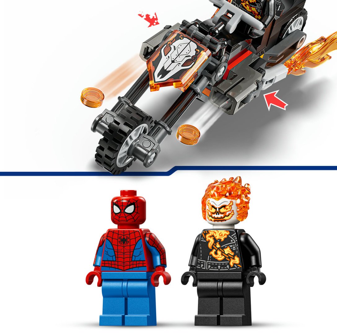 Конструктор LEGO Мотоцикл Человека-паука против Призрачного гонщика 76335, деталей 72 шт купить,NaN