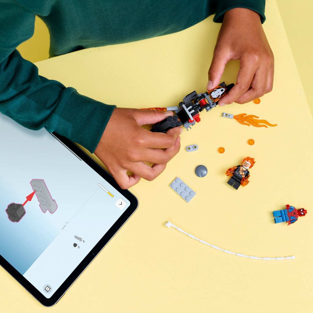 Конструктор LEGO Мотоцикл Человека-паука против Призрачного гонщика 76335, деталей 72 шт купить,NaN
