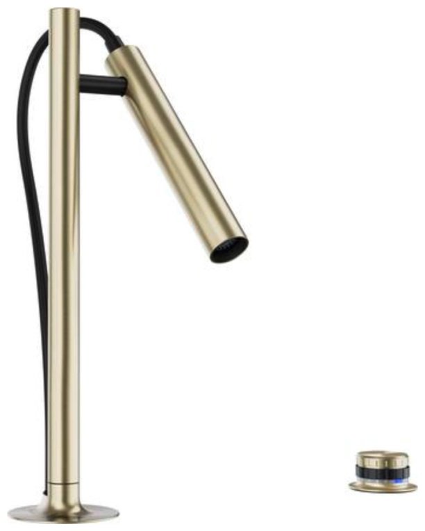 Смеситель Blanco Luneoo-S Satin Gold (527974), латунь, цвет золотой, сатин