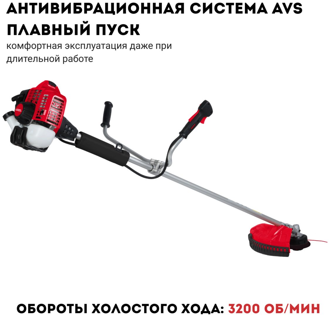 Триммер бензиновый CROWN CT20204, леска и нож