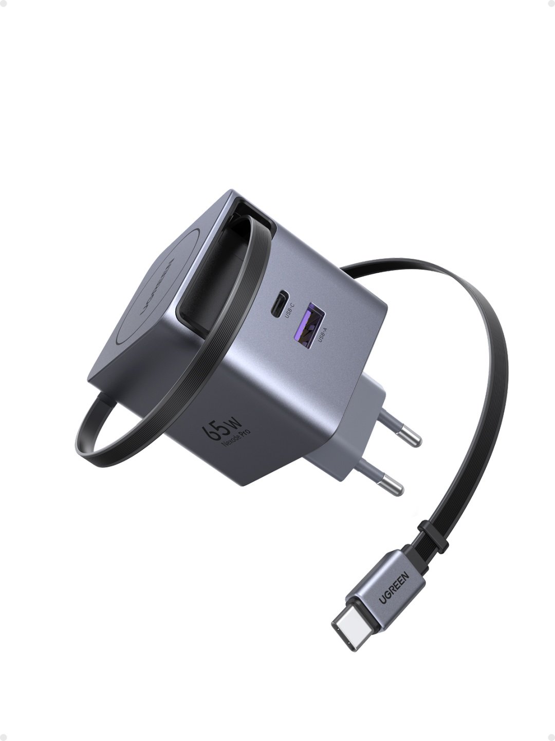 Зарядное устройство Ugreen X615 (65825) USB Type-C, USB 65 Вт серый