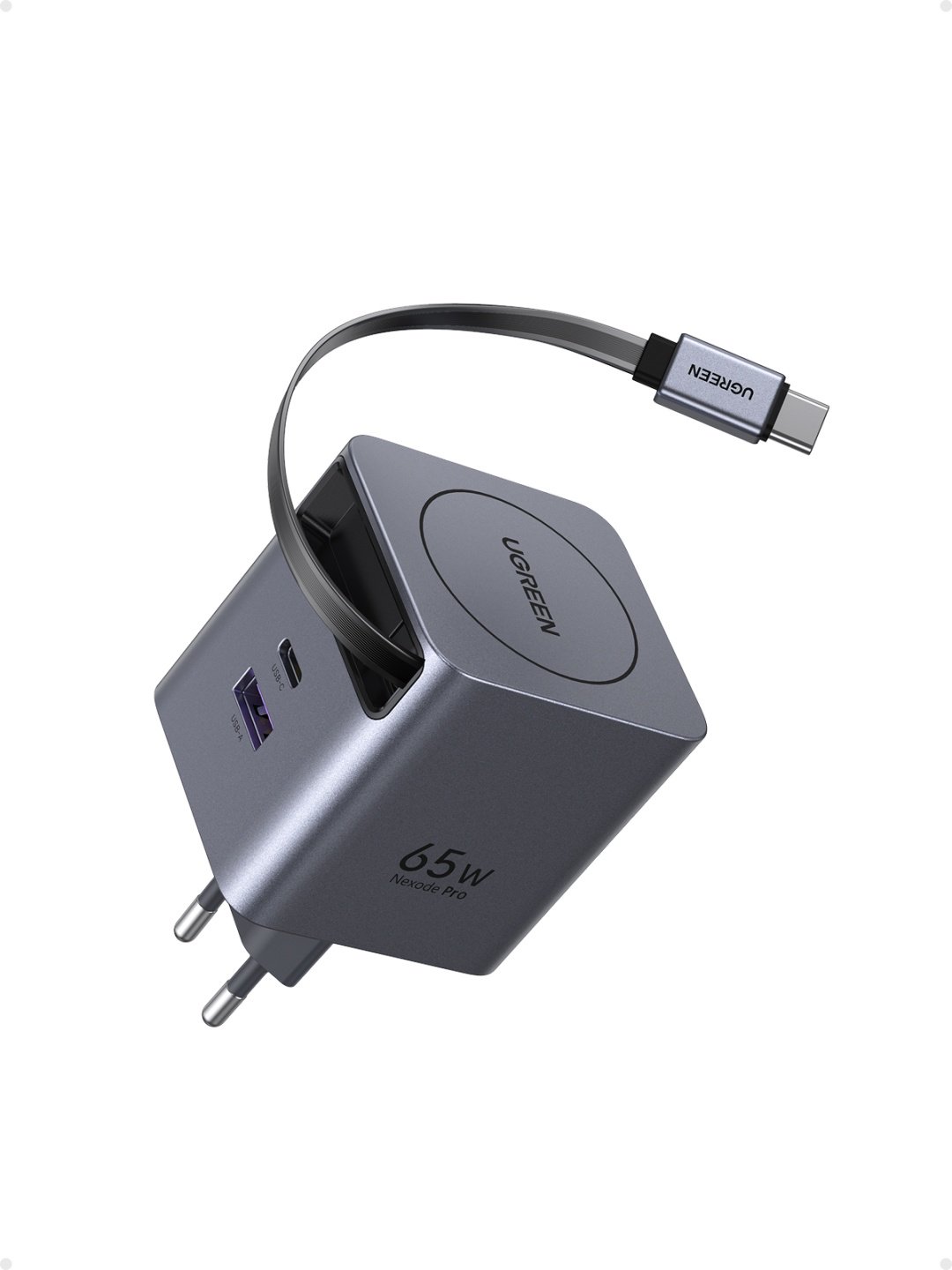 Зарядное устройство Ugreen X615 (65825) USB Type-C, USB 65 Вт серый
