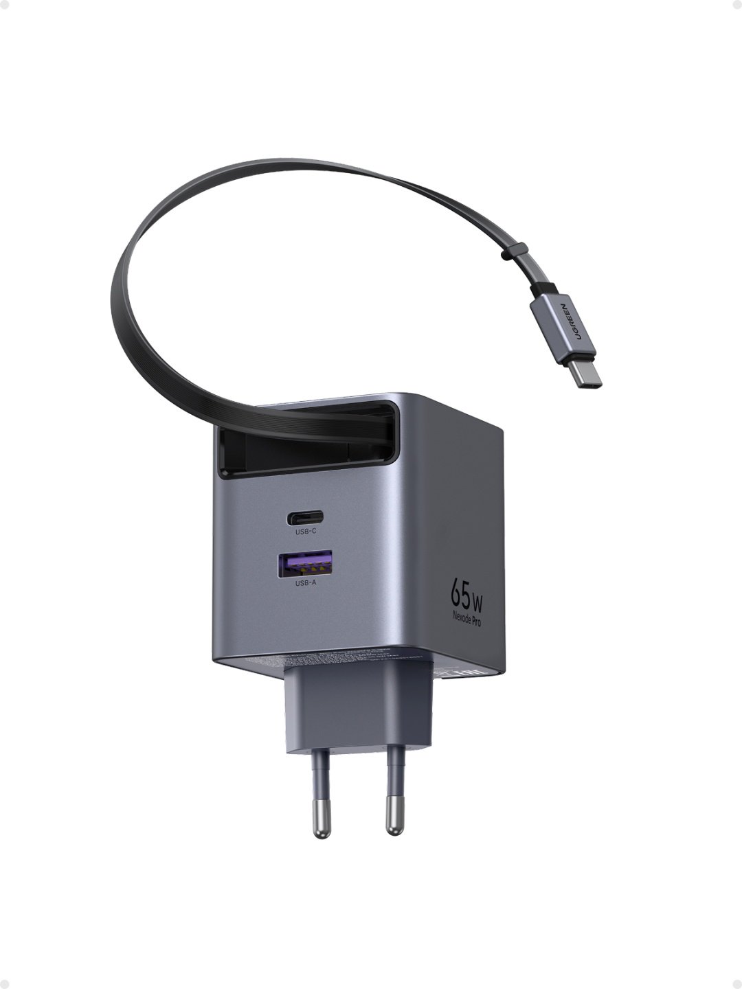Зарядное устройство Ugreen X615 (65825) USB Type-C, USB 65 Вт серый