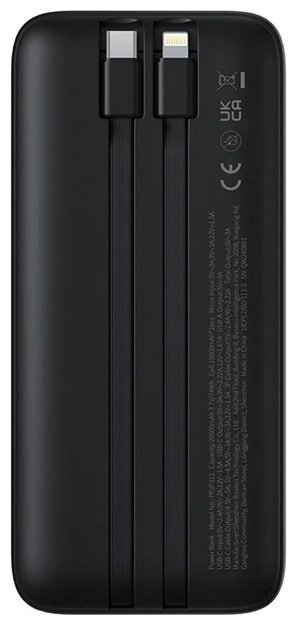 Внешний аккумулятор Baseus Lipow Dual-Cable (P10079102123-00) 20000 мАч 22.5 Вт черный