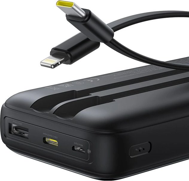 Внешний аккумулятор Baseus Lipow Dual-Cable (P10079102123-00) 20000 мАч 22.5 Вт черный купить,16990