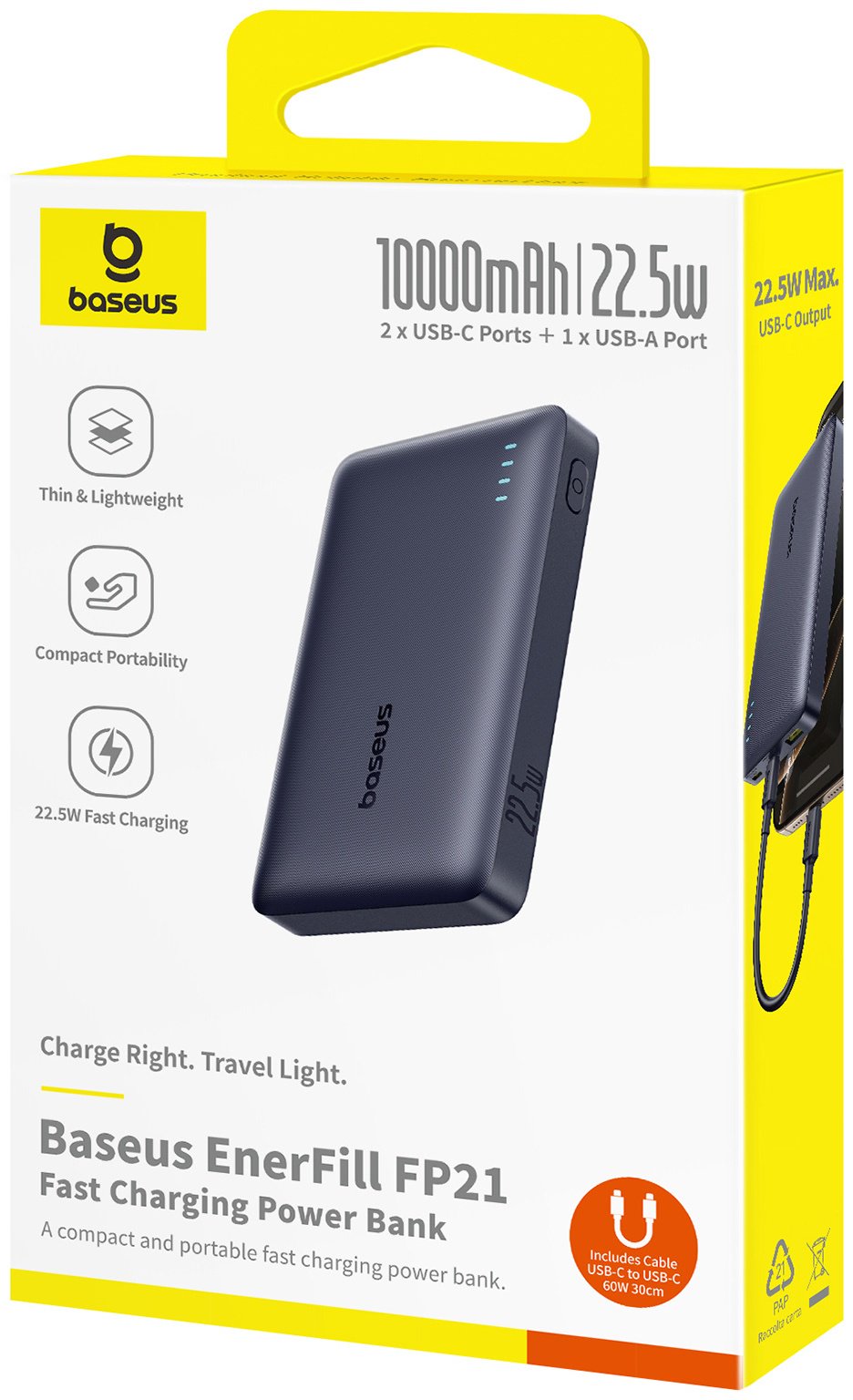 Внешний аккумулятор Baseus EnerFill FP21 10000 мАч черный - ForteMarket Внешний аккумулятор Baseus EnerFill FP21 10000 мАч черный купить,12990