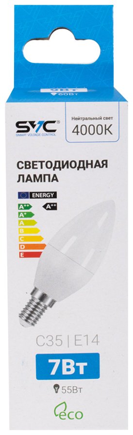 SVC 7W E14, светодиодная, нейтральный белый