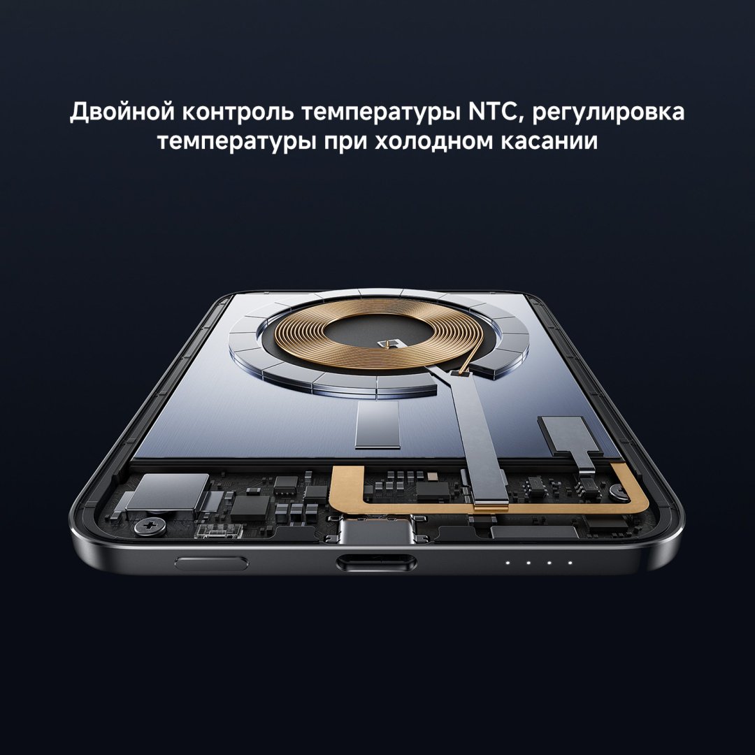 Внешний аккумулятор Xiaomi UltraThin Magnetic Power Bank 5000 мАч 15 Вт черный купить,31990