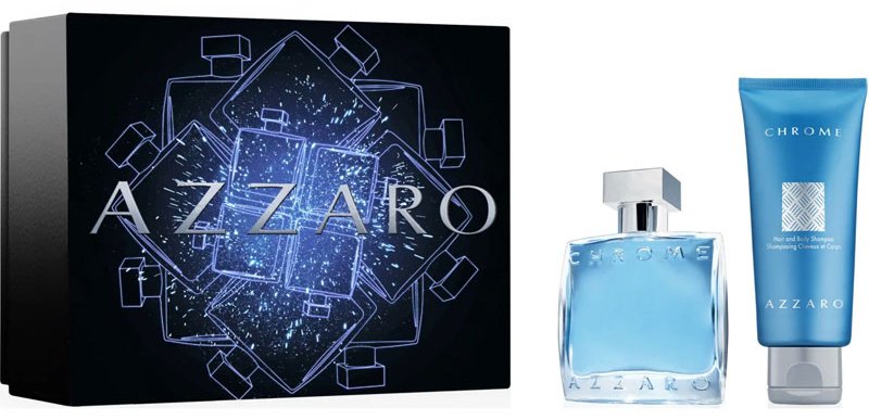 Azzaro Chrome Gift Set Eau de Toilette 50 ml + Hair and Body Shampoo 75 ml парфюмерный набор 50 мл, для мужчин купить,45890