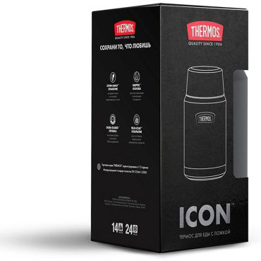 Термос для еды THERMOS IS301 GT 0.71 л черный купить,NaN