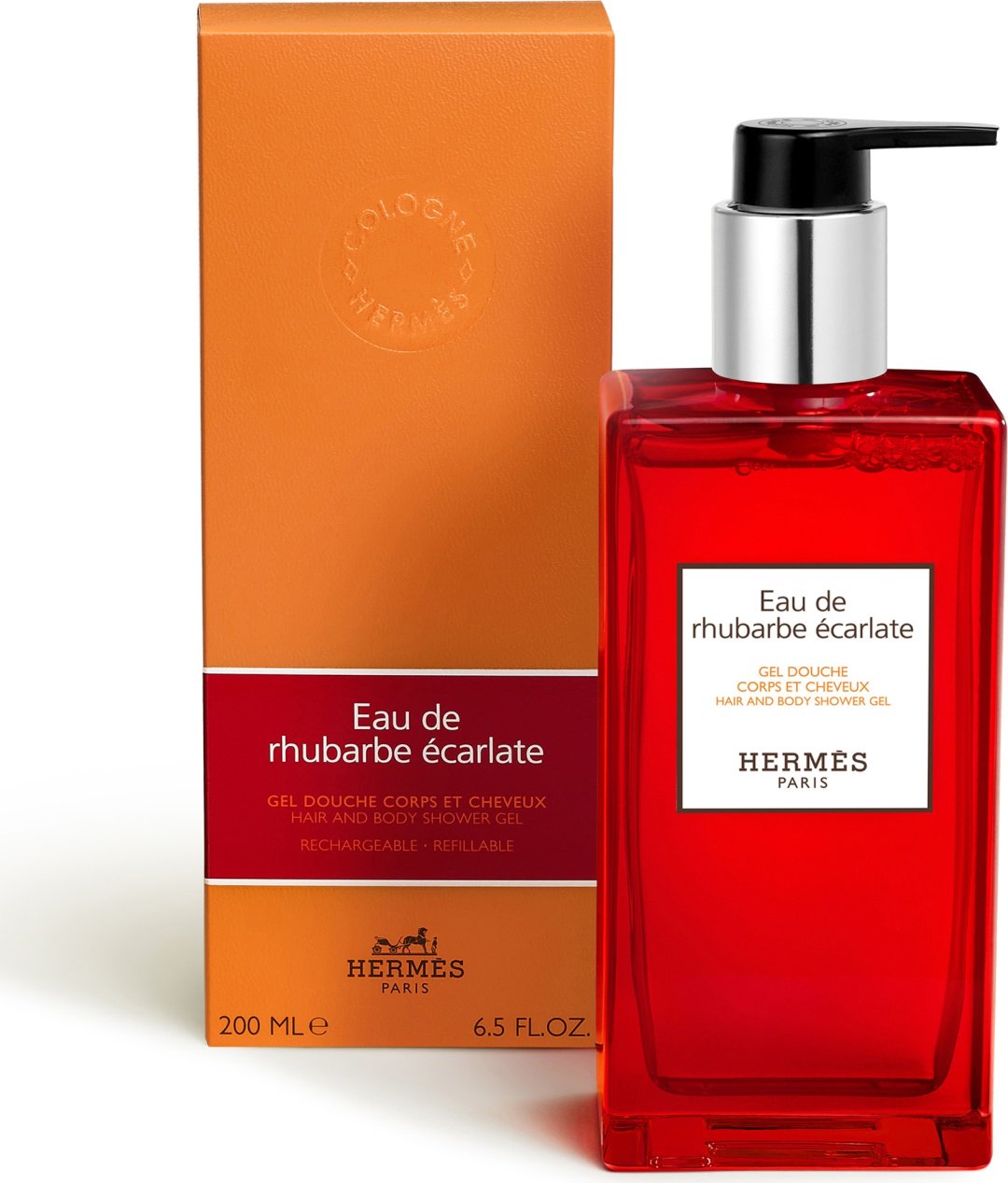 Hermes Eau de Rhubarbe Ecarlate гель 200 мл купить,68990