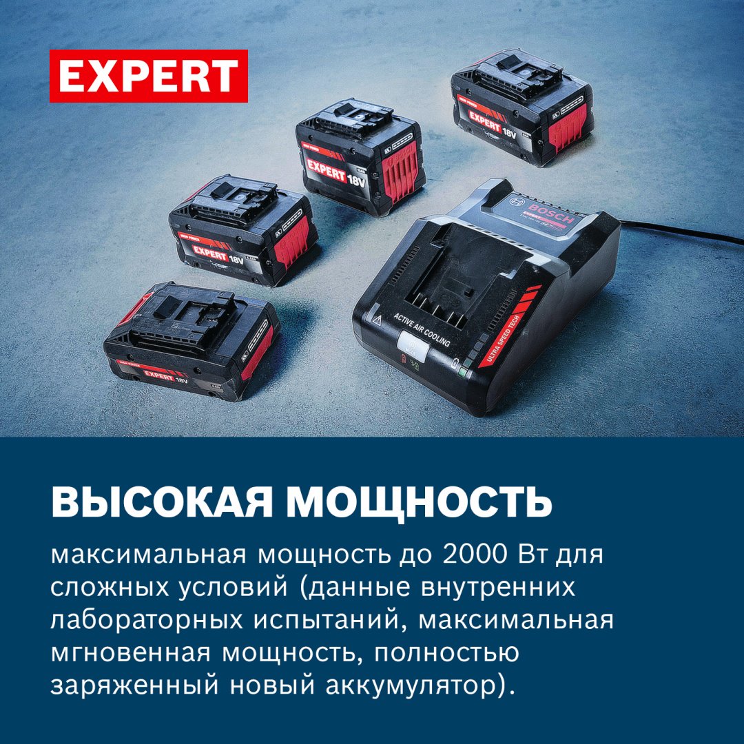 Bosch EXPERT аккумулятор высокой мощности EXBA18V-40 Li-Ion 18 В 4 Ач, 1600A036YW купить,57050