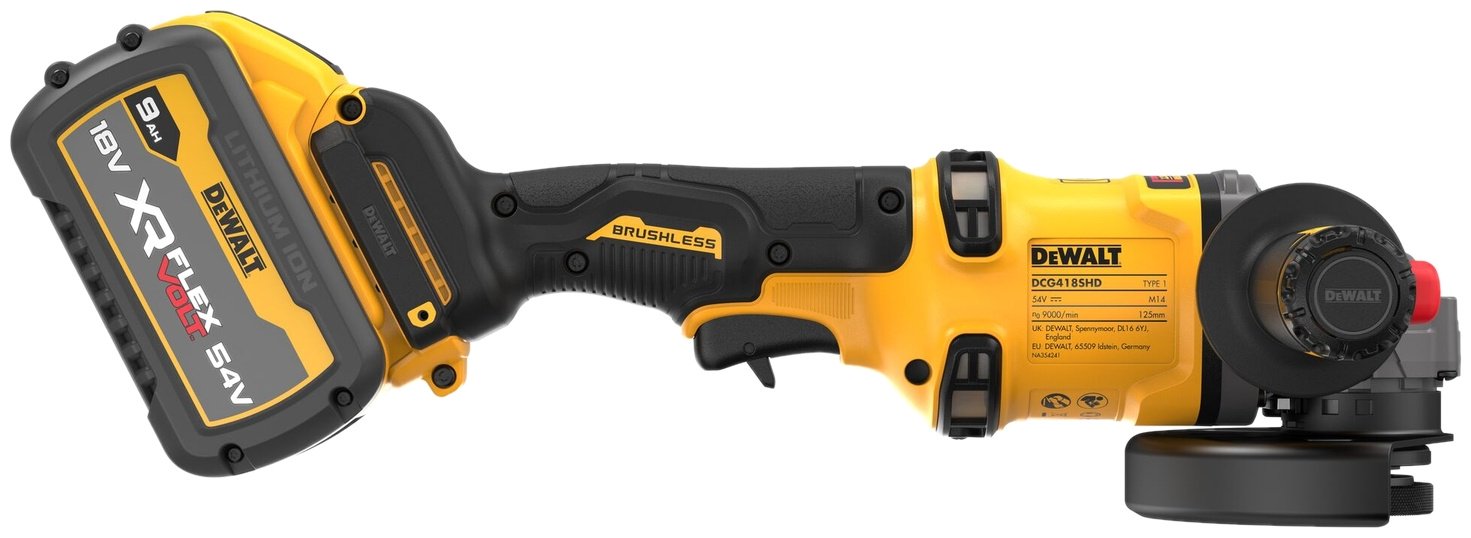 Шлифмашина угловая DeWALT DCG418SHDX2-QW