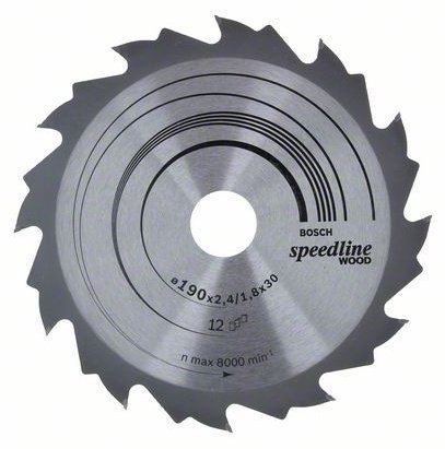 Пильный диск по дереву Bosch 2608640800, 190x30 мм, 12Т