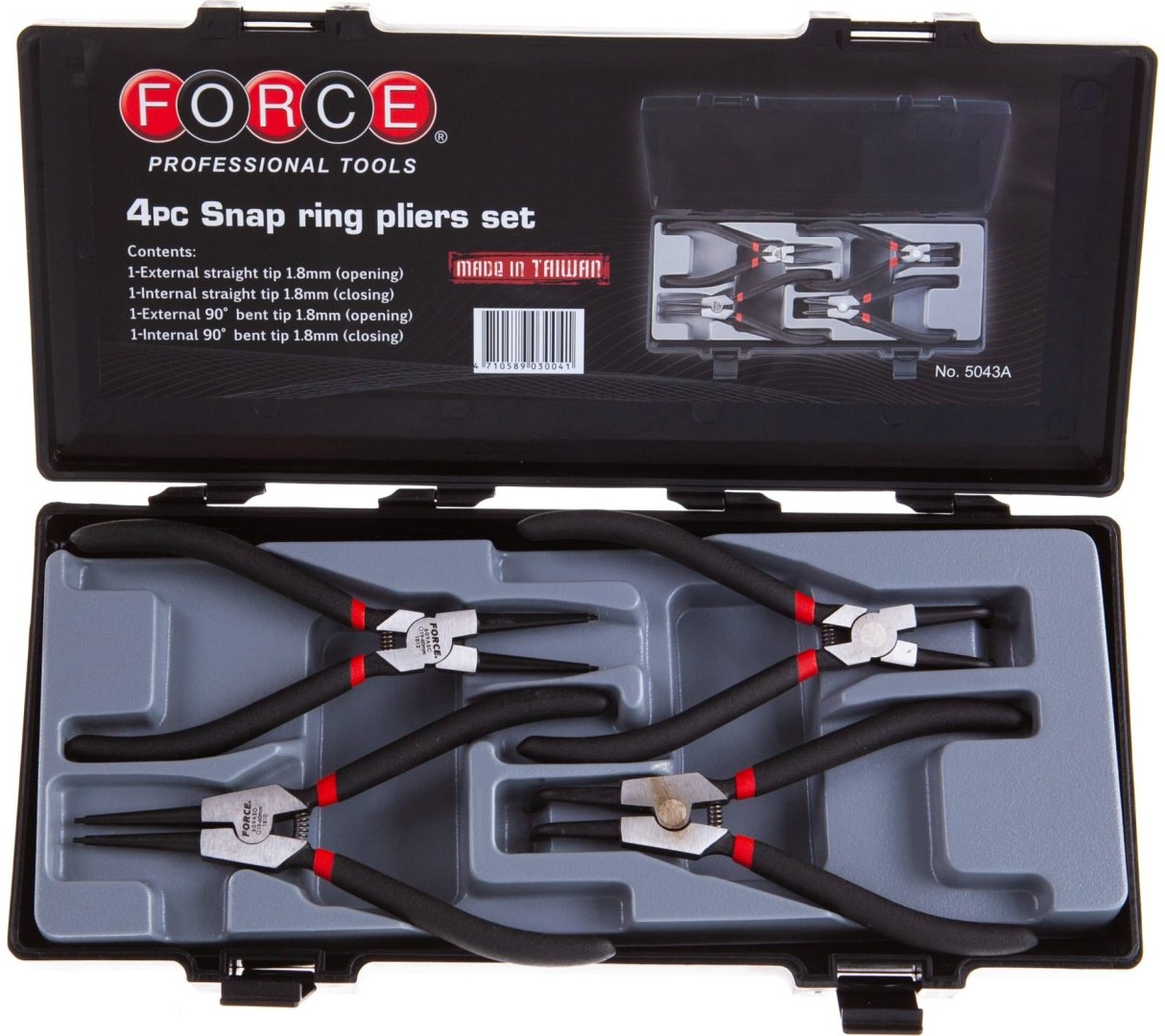 Съемник стопорных колец Force комбинированный 5043A 4 шт