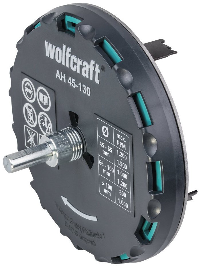 Коронка Wolfcraft 5978000 твердосплавная D 45 мм, 130 мм, 1 шт