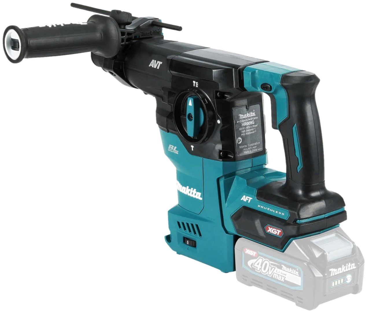 Перфоратор Makita HR008GZ02(R) 3.9 Дж, 40 В, SDS-Plus