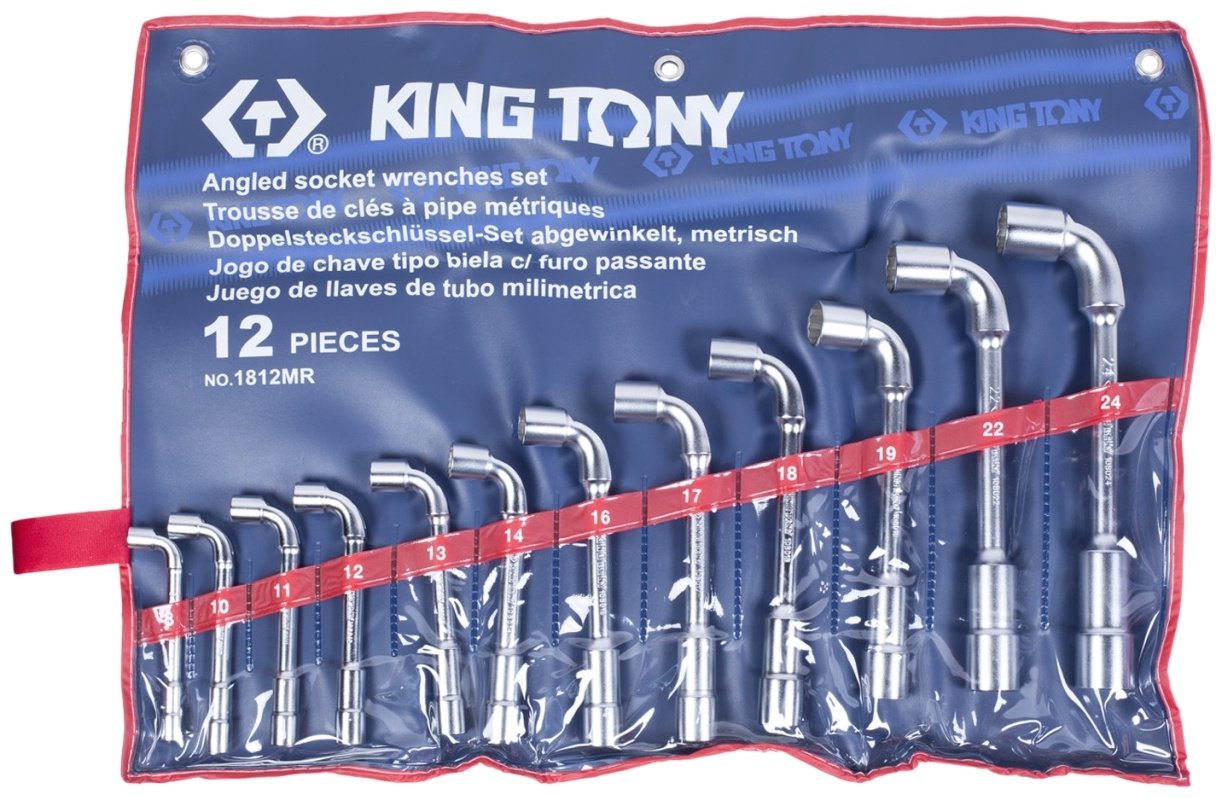 KING TONY набор ключей торцовый Г-образный 8-24 мм 1812MR, 12 шт