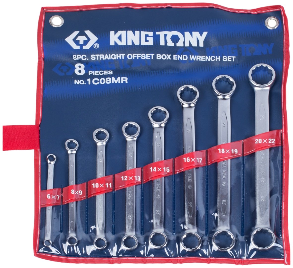 KING TONY набор ключей накидной 6-22 мм 1C08MR, 8 шт