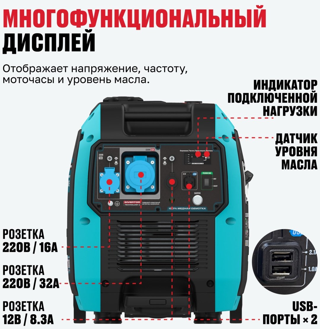 Электростанция бензиновая ALTECO 5 кВт 1 (220 В), AEG 7000i MSE