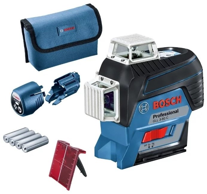 Лазерный уровень Bosch линейный GLL 3-80 C Professional + AA 1 0601063R00 купить,NaN