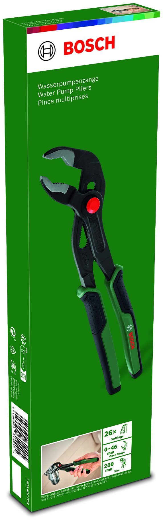 Bosch клещи переставные (водяные) 1600A027PR