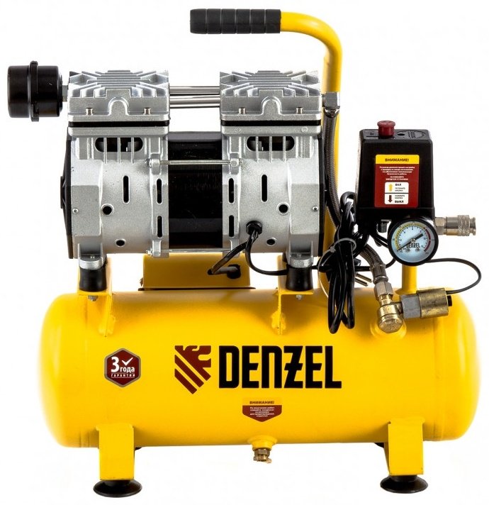 Компрессор безмасляный DENZEL DLS650/10, 8 бар