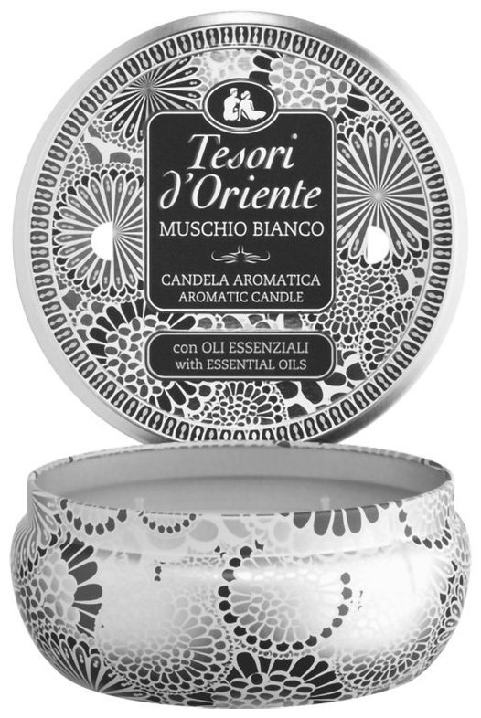 Ароматическая свеча Tesori d’Oriente White Musk 5 см, 1 шт белый купить,12290