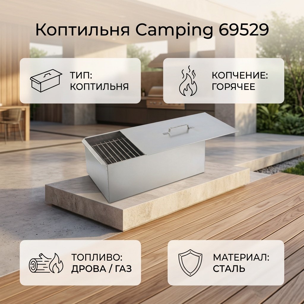 Коптильня Palisad 60х32х25 см, сталь