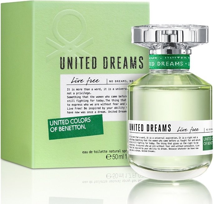 UNITED COLORS OF BENETTON United Dreams Live Free туалетная вода EDT 50 мл, для женщин купить,18190