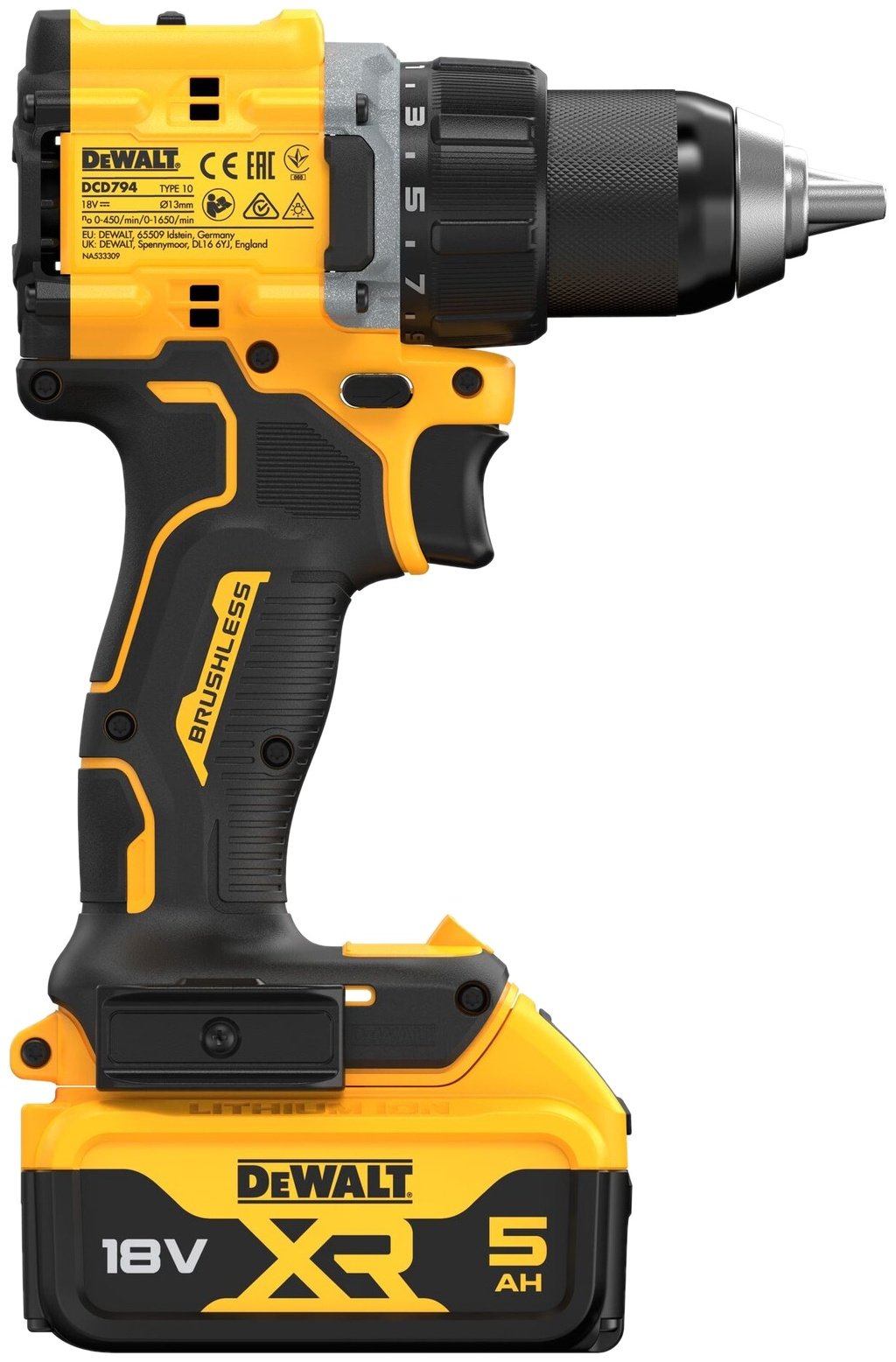DeWALT дрель-шуруповерт DCD794P2T-QW 18 В купить,238800