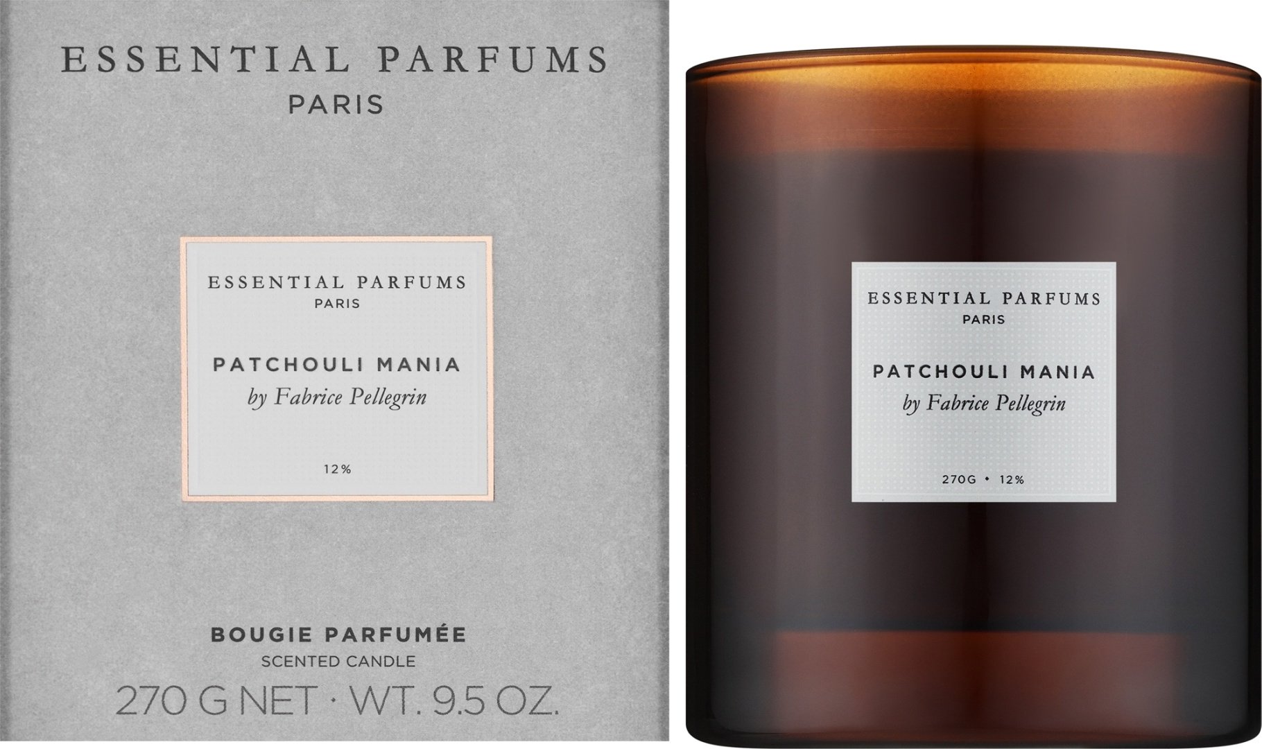 Ароматическая свеча Essential Parfums Patchouli Mania 10 см, 1 шт белый купить,58190