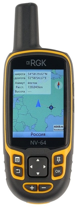 GPS навигатор портативный NV-64 черный, желтый