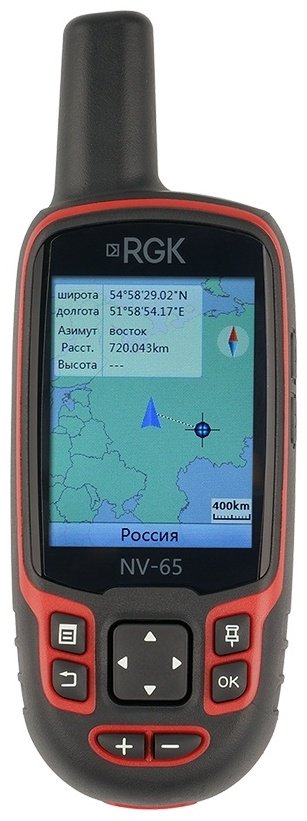 GPS навигатор RGK портативный 751742 черный, красный
