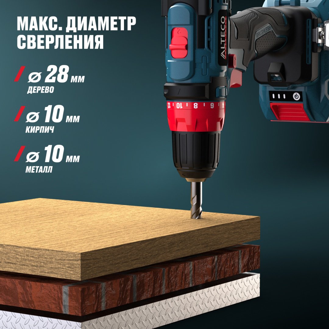Дрель-шуруповерт ALTECO CD 21-40 BL 2x2Ah купить,NaN